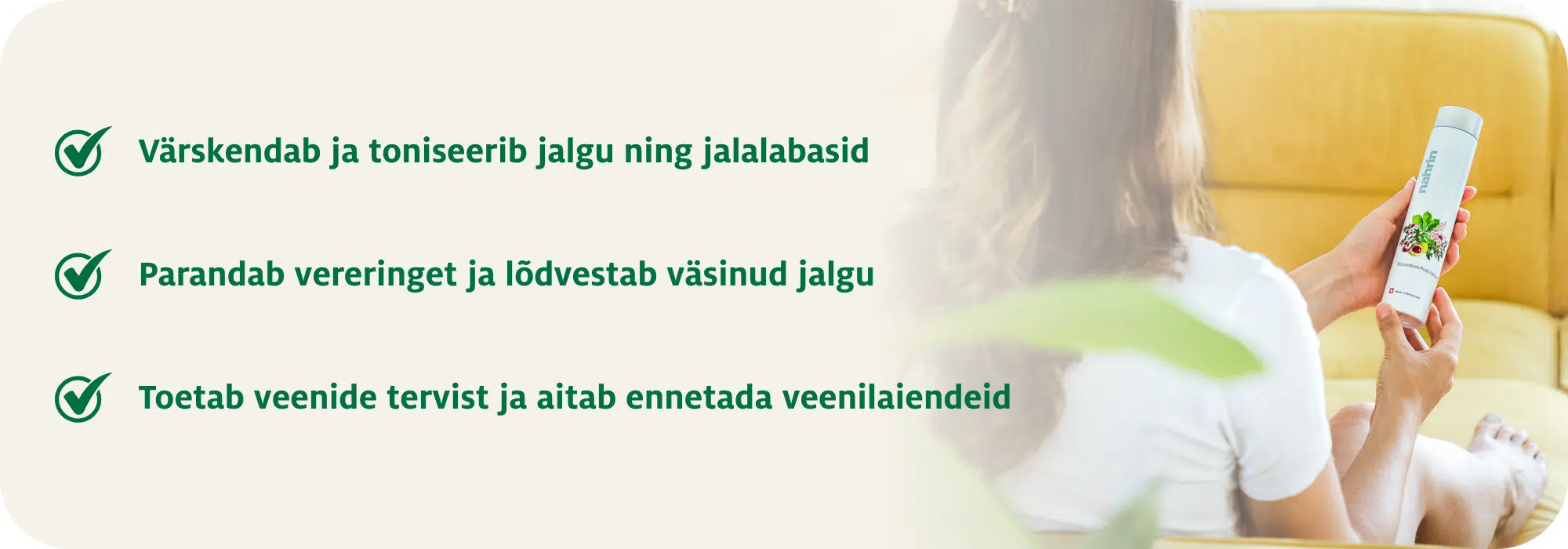 Jalapalsam väsinud jalgade värksendamiseks elavdamiseks - Nahrin