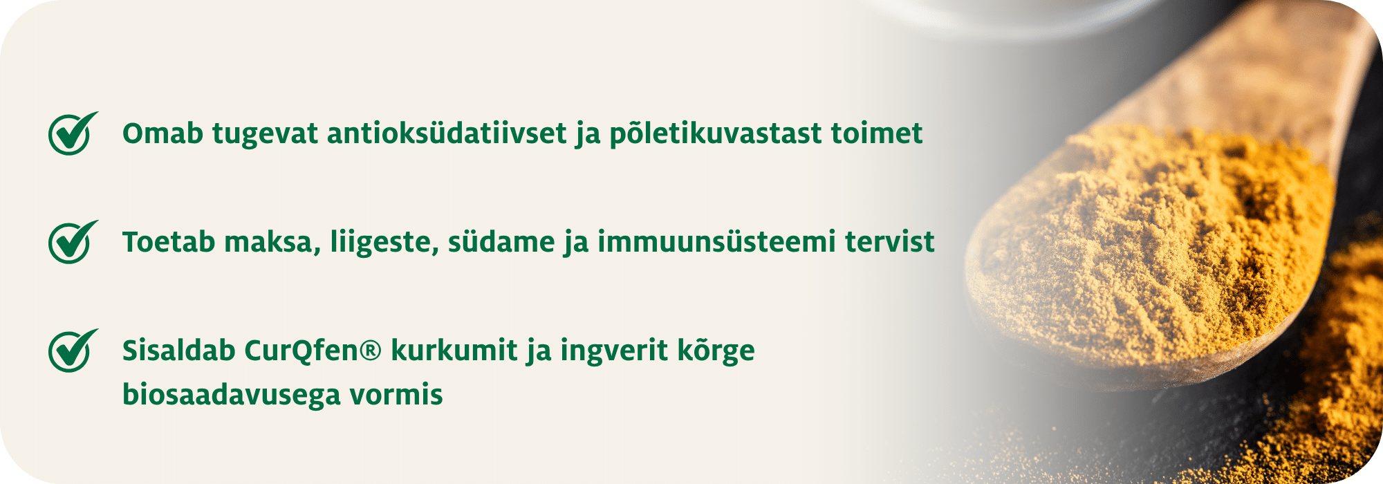 Kurkumi kompleks ingveri, C- ja E-vitamiiniga - Nahrin